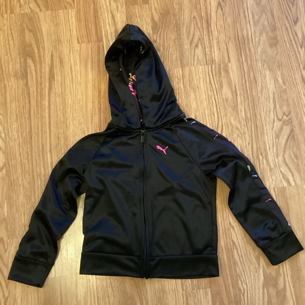 Puma Black and Rainbow zip up Hoodie